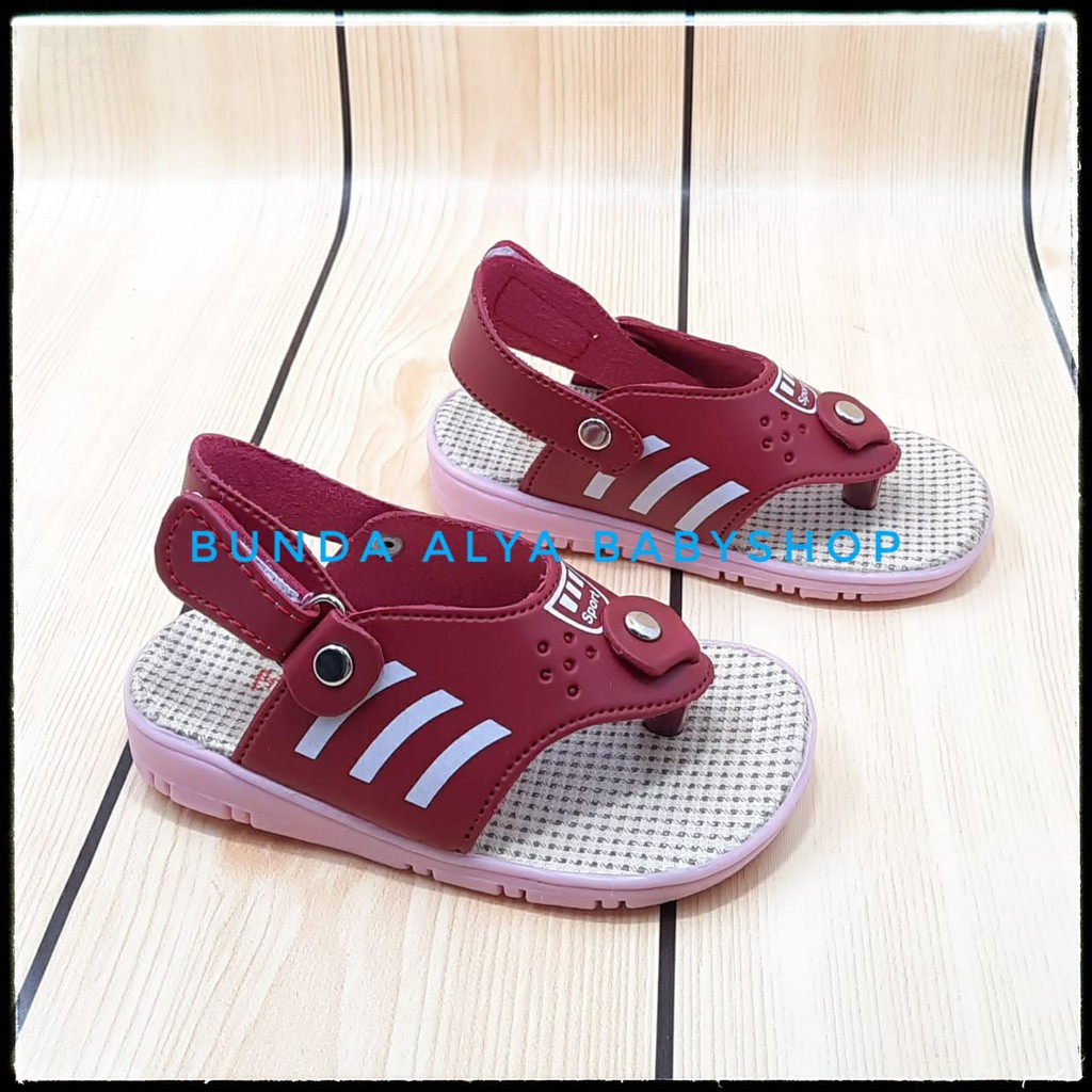 Sendal Anak Laki Laki Jepit Usia 6  -12 Bulan Karet Anti Licin Size 22 -23 MERAH - Sepatu Sandal GUnung Anak Cowok Alas Karet Anti Licin