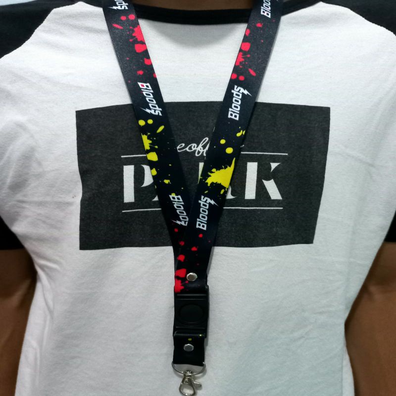 

Lanyard Tisu Printing Tali Gantungan Id Card Handphone Motip Bloods