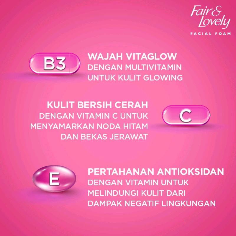 Fair &amp; Lovely (Glow &amp; Lovely) Facial Foam 50 &amp;100g