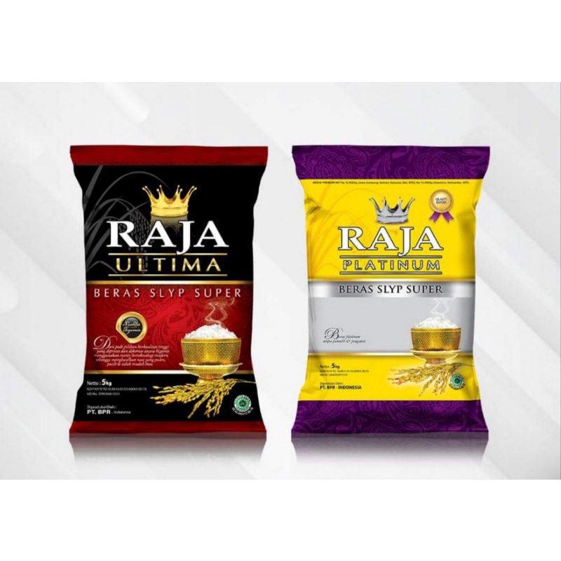 Beras Premium 5kg Raja Platinum/Beras Kemasan 5 kg Raja Ultima/Beras 5kg Kemasan Berkualitas Beras Raja