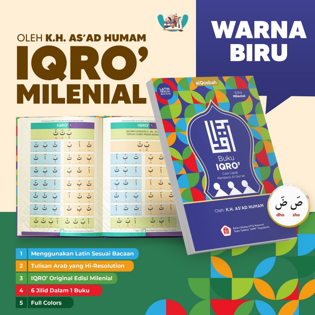 Buku IQRO edisi Milenial Oleh K.H. As’ad Humam (penulis asli metode Iqro)-3