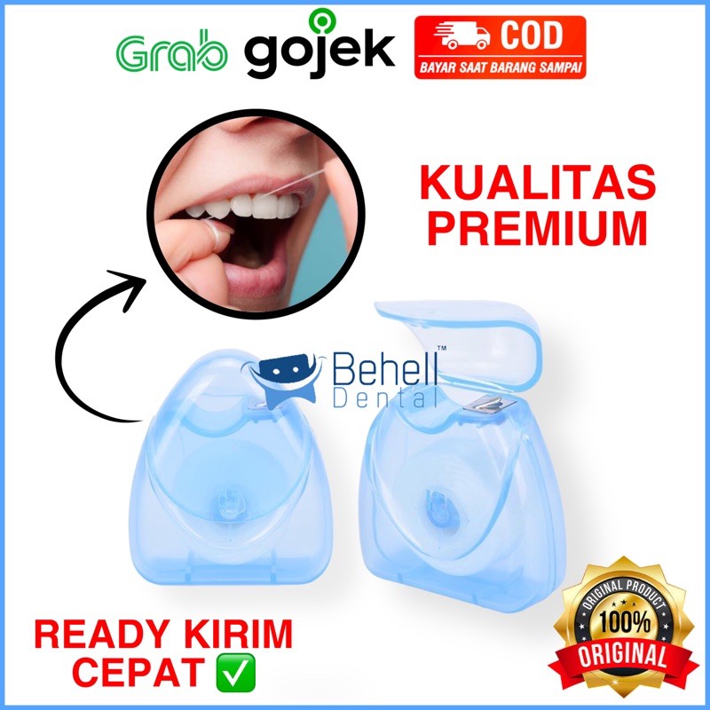 DENTAL FLOSS ESSENTIAL GULUNGAN 50m 50 meter MINT FRESH UP . BENANG GIGI ESENTIAL BOX FRESHUP . SIKAT SELA CELAH BEHEL ORTHO KAWAT ROLL - Penghilang Sisa Makanan Di Gusi . Anti bau mulut dan Pembersih plak Behelldental