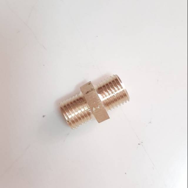 Double nepel drat kuningan 1/4" inch