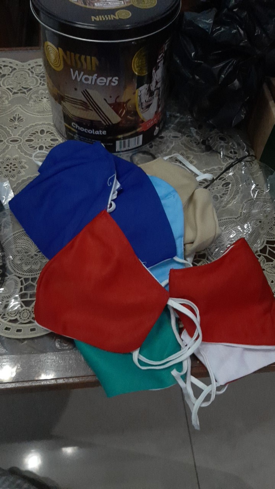 Masker Kain 3 Ply Lapis 2 Lapis Kain + 1 Slot (tissue) Hijab | Cod