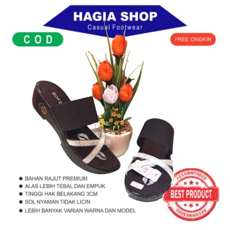 sandal wedges sofiya hak 5cm
