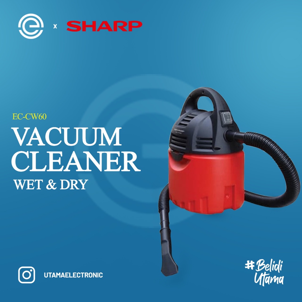 Jual SHARP Vacuum Cleaner Wet & Dry - EC-CW60 Indonesia|Shopee Indonesia