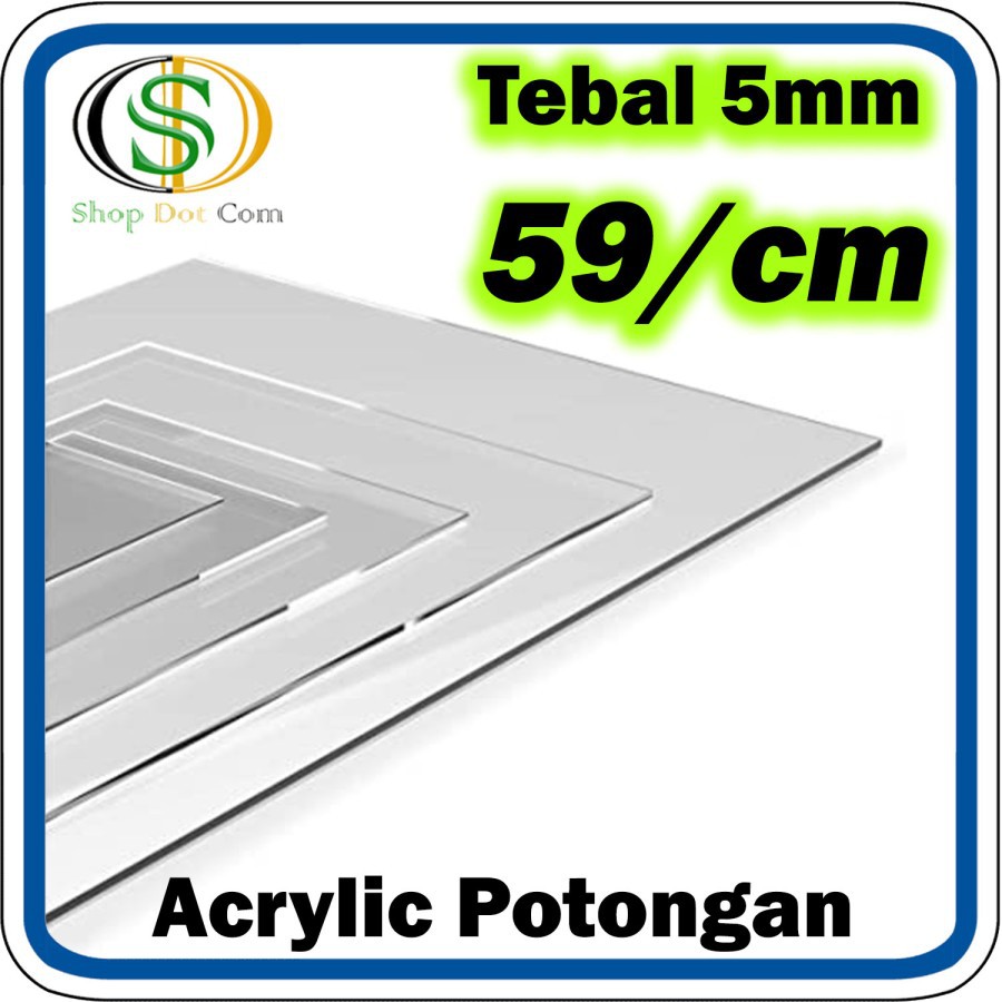 

Acrylic / Akrilik 5mm Bening Potongan Request per CM