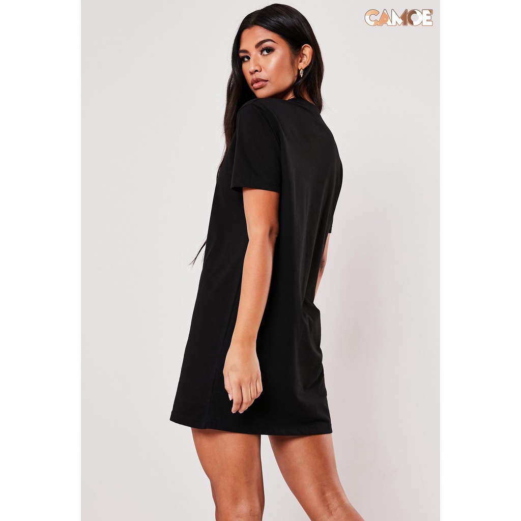 Baju Kaos Dress polos warna Hitam