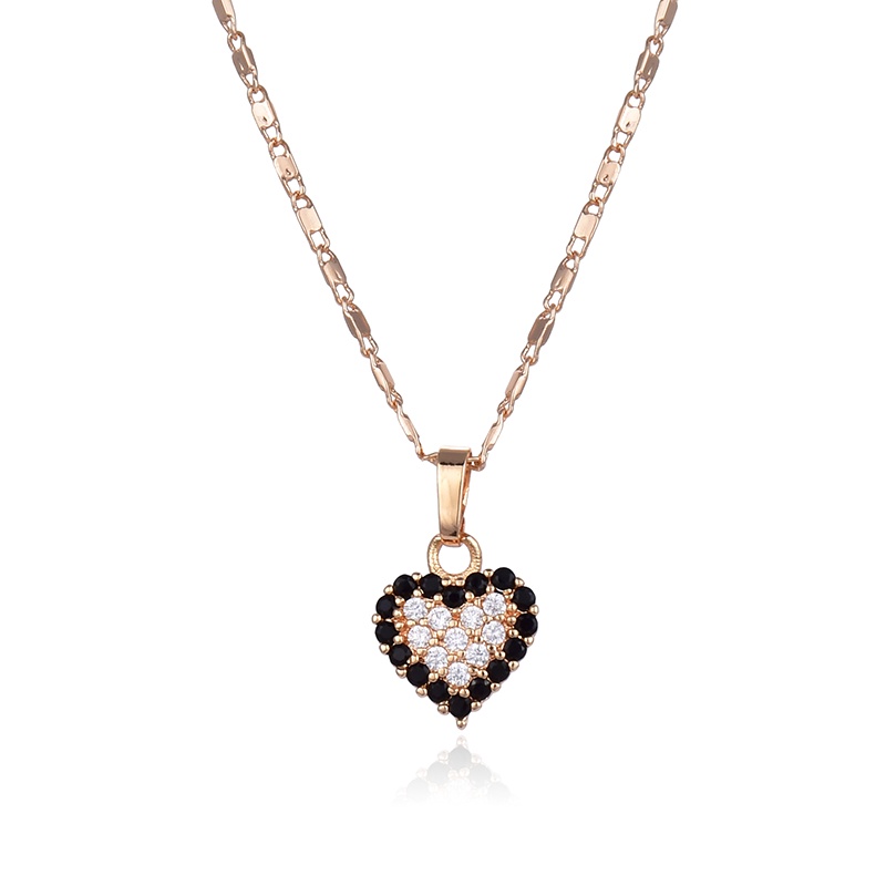 Hyl Jewelry Kalung Titaniun Wanita Permata Perhiasan aksesoris perak Lapis Alloy Emas Muda Love Karat Silver Asli Panjang Muda Dan Anti Luntur-8