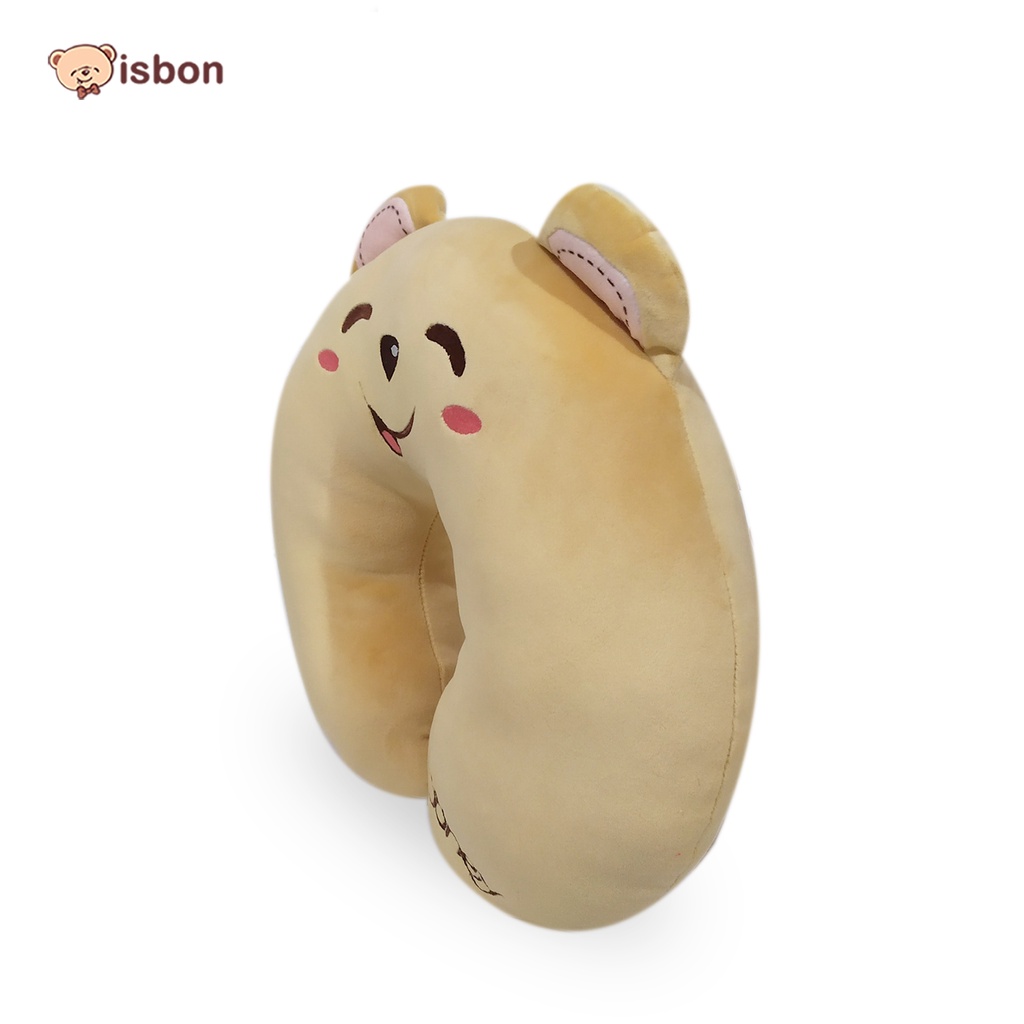 Bantal Leher Dewasa BORDIR BONEY travel pillow Istana Boneka Neckrest Bordir Comfy Nyaman untuk traveling jarak jauh