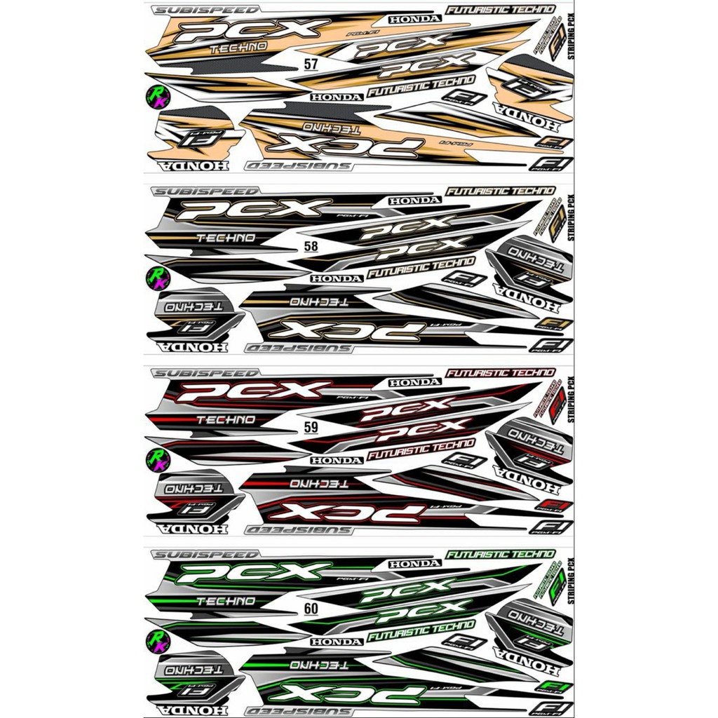 Sticker / Striping Variasi Honda PCX 150 Thailand f882