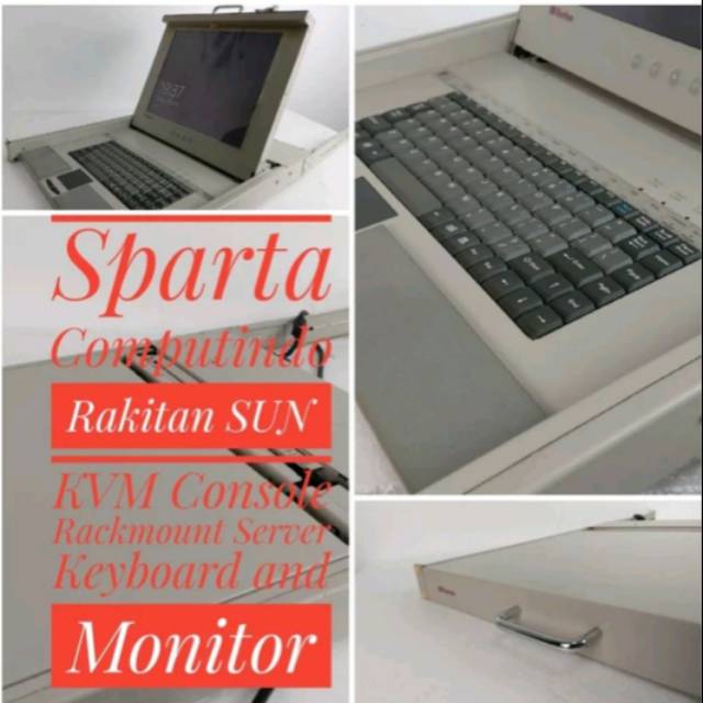 Rakitan SUN KVM Console Rackmount Server Keyboard and Monitor kondisi Second