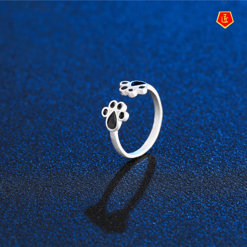 [Ready Stock]S925 Silver Cat's Paw Ring Cute Sweet