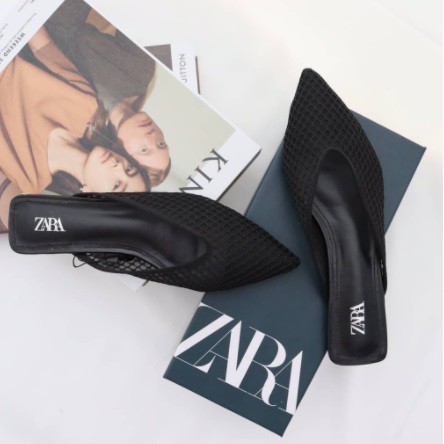 SEPATU | SHOES | WANITA | ZARA FLAT MESH MULES ORI PREMIUM IMPORT