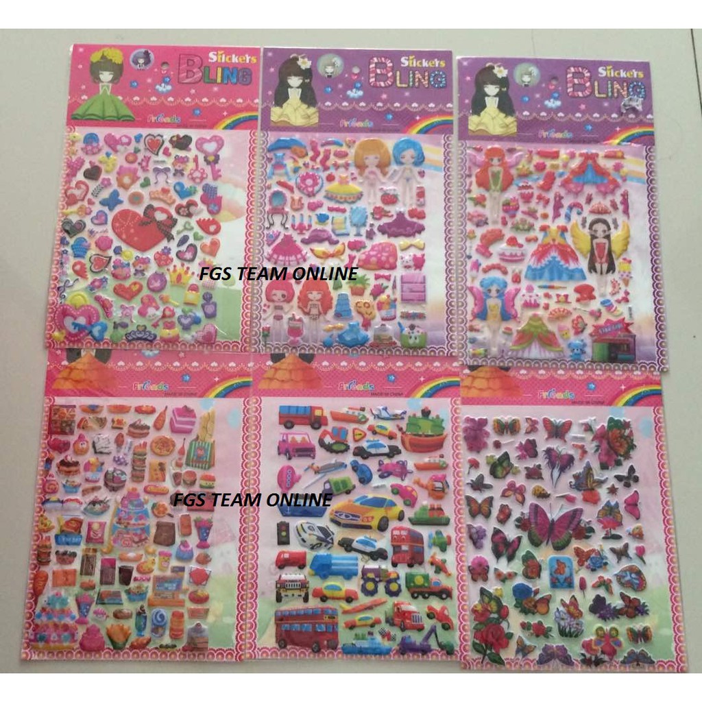 

MAINAN ANAK STICKER BLING BESAR KARAKTER HADIAH GOODIEBAG STBN-1