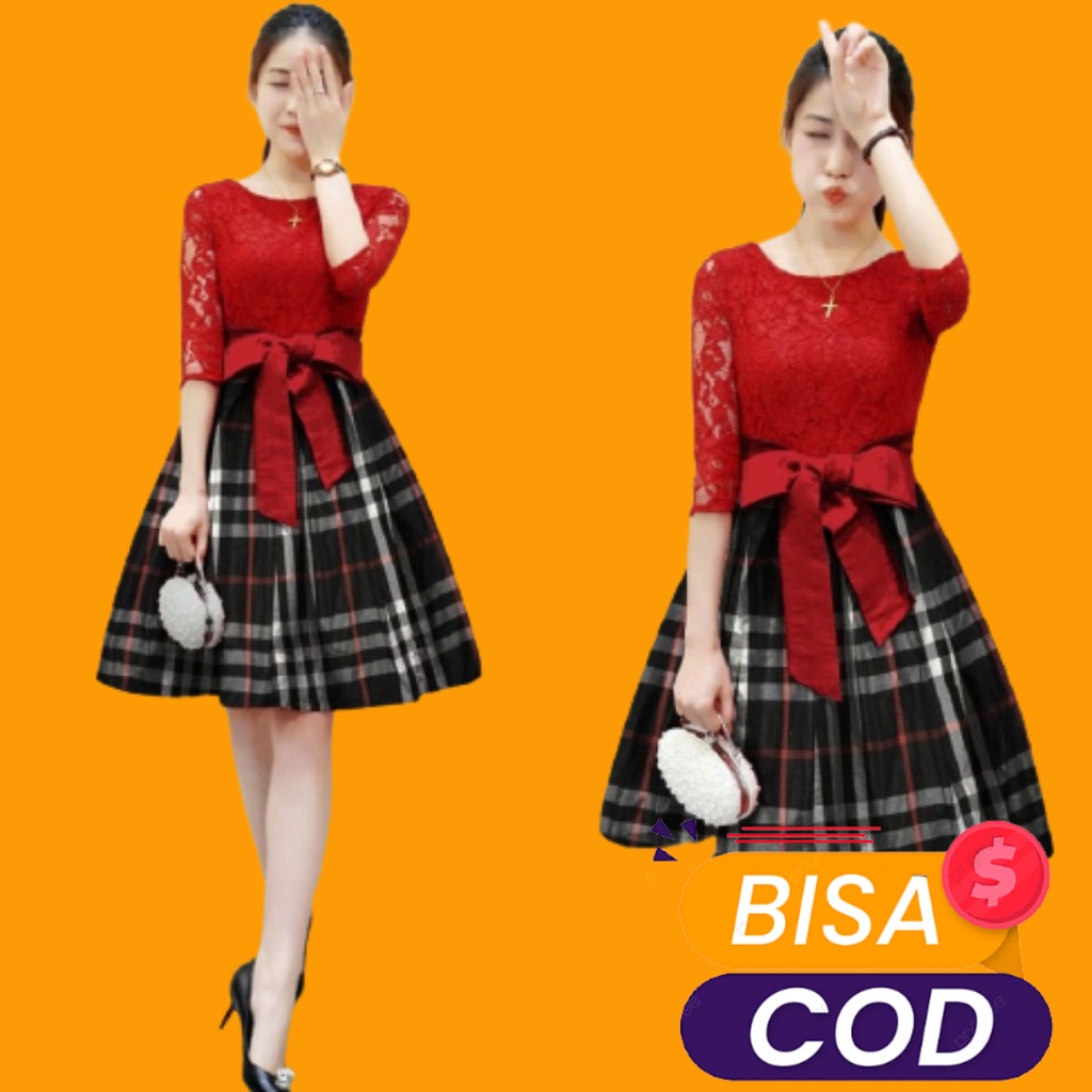 [DVHOUSE] - Dress korean style Tessa Silk Dress Satin white midi slit dress pesta puffy heartneck dr