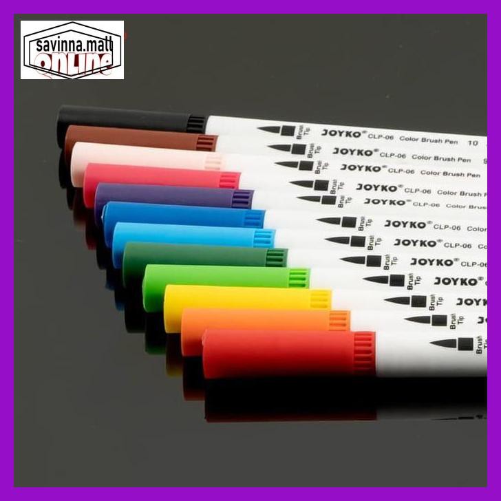 

U0Uo879- Color Brush Pen / Pena Kuas Warna Joyko Clp-06 / 12 Warna / Color Y7Ry688-