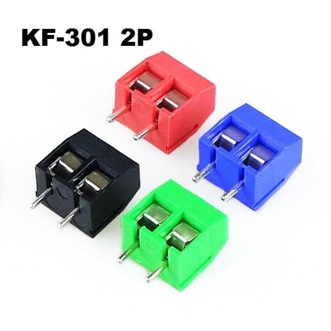 KF301 Terminal Block 2P pitch 5mm 2 pin Screw Sekrup Connector KF-301 blok konektor