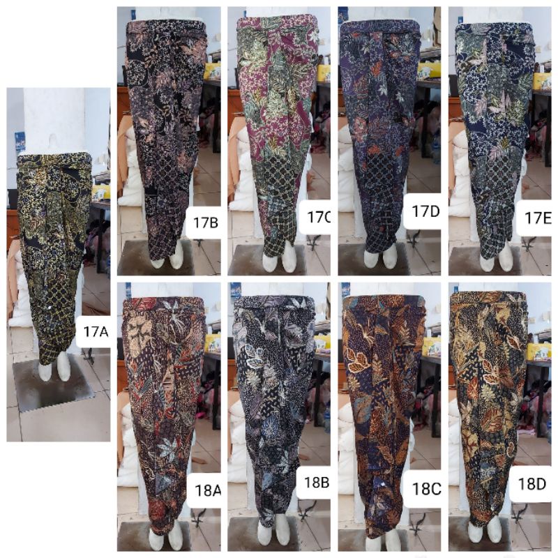 (2/3) Rok batik FOIL EMAS pinggang karet. Langsung pakai. Termurah produksi sendiri. KeroncongBusana