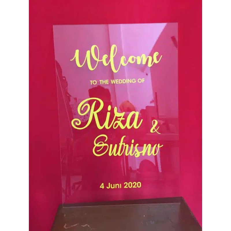 Akrilik Wedding Sign/Welcome Sign/Akrilik Sign