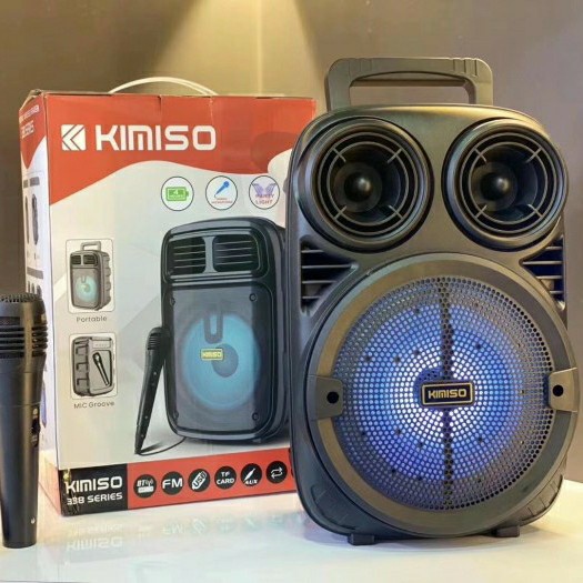 New Promo!!! Speaker Bluetooth Portable KIMISO QS-3381 Gratis Microphone Speaker Karaoke Extra Bass Berkualitas Original