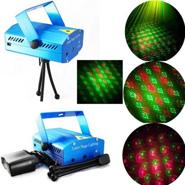 MINI LASER STAGE LIGHTING / LAMPU DISCO RUANGAN