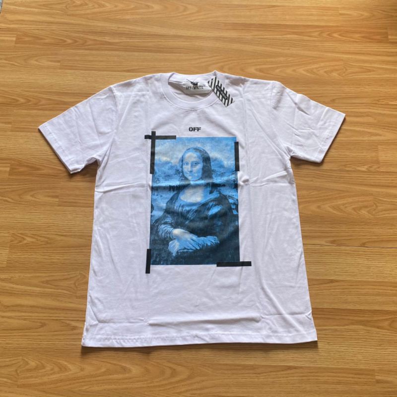 KAOS TSHIRT OFF WHITE ARROW MONALISA WHITE UNISEX