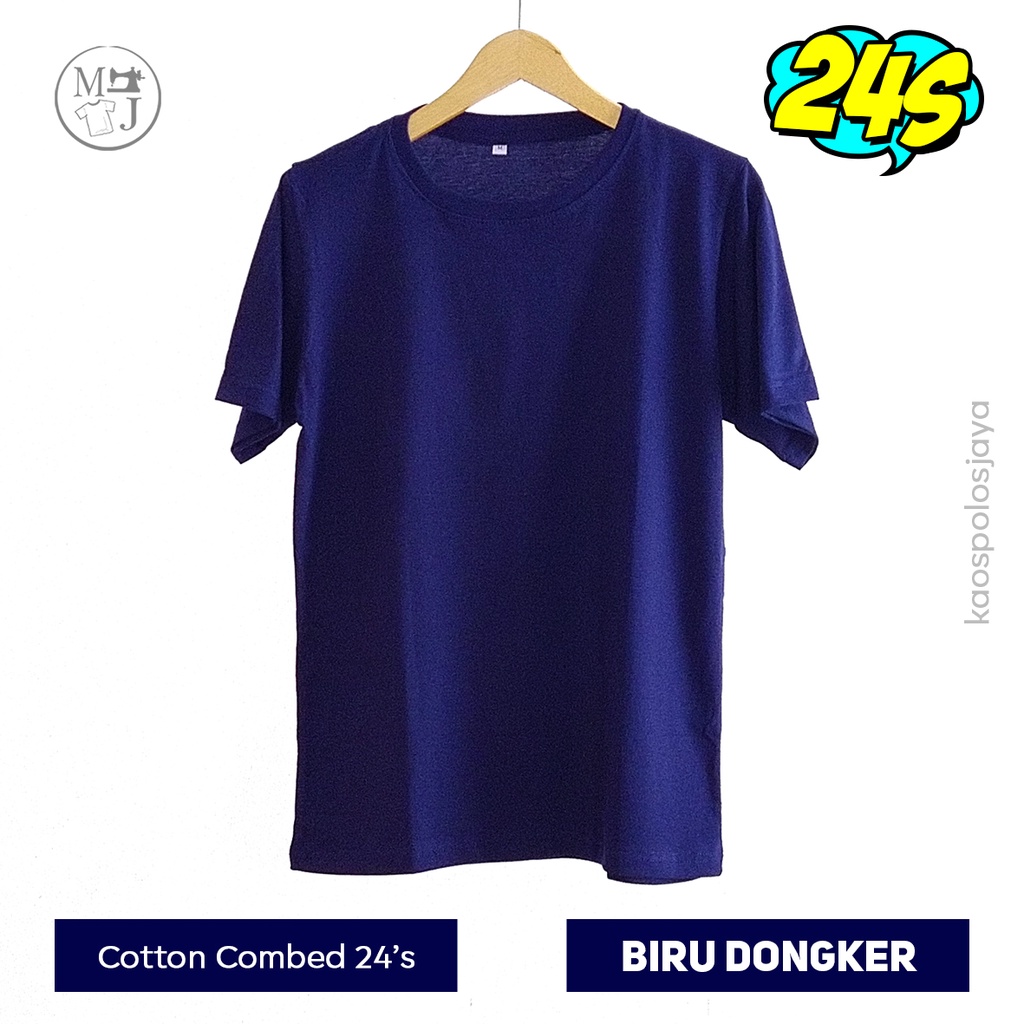 Kaos Polos Biru Dongker Navy / Kaos Oblong Unisex / Kaos Cotton Combed 24s