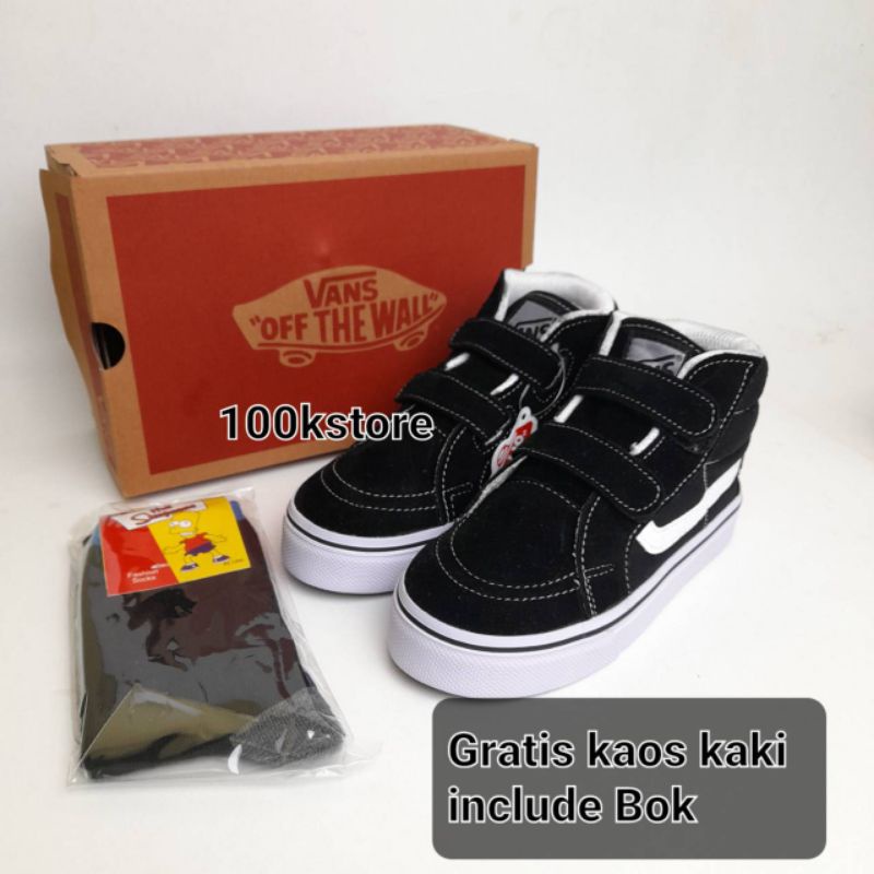 sepatu anak laki laki perempuan sk8 high sneakers kids sepatu sekolah anak