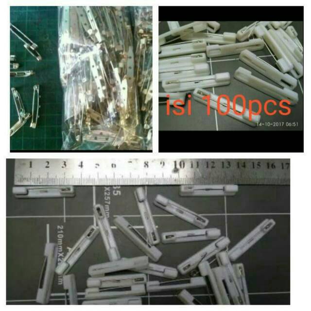 

peniti Logam/Plastik bahan nametag nama dada cemiti