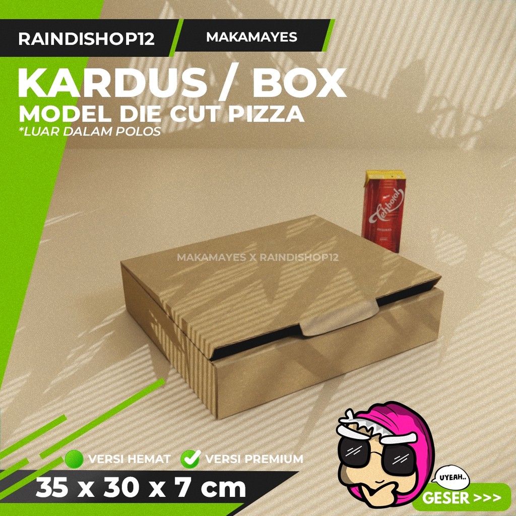 

(MIN 10 PCS) BOX 35 X 30 X 7 CM KARDUS DIE CUT KOTAK KARTON KEMASAN KADO A
