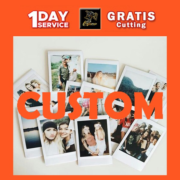 PAKET PRINT 25 FOTO CETAK FOTO POLAROID MOTIF /  BACKGROUND RAINBOW PRINTING