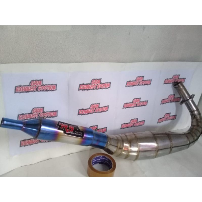 KNALPOT  KOLONG R9 UJUNG BLUE RX KING