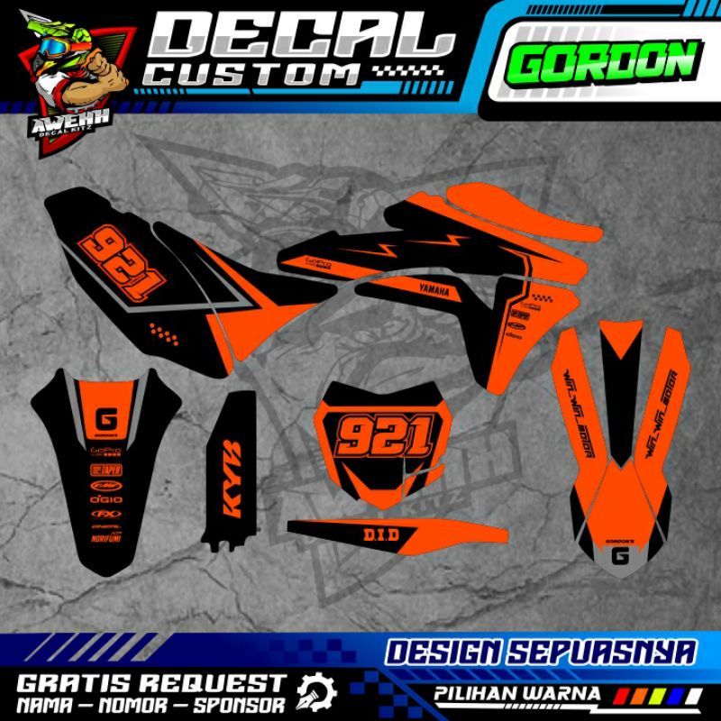 DECAL KLX GORDON OREN STABILO CUSTOM