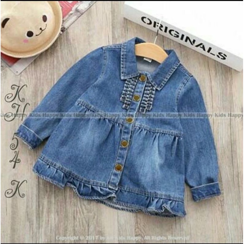jaket jeans outer wear anak tanggung cewek