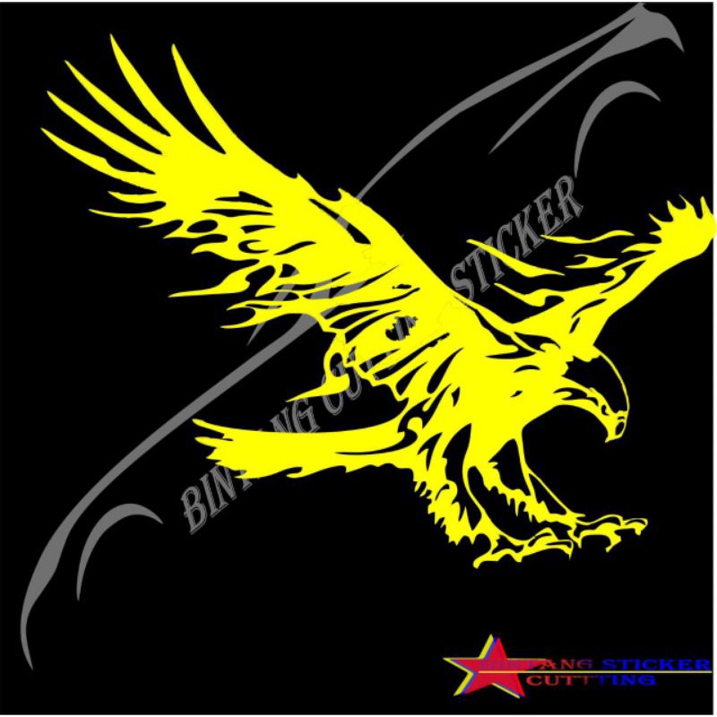 cutting stiker gambar elang Stiker Kap Body Kap Depan Mobil Stikermobil stikertruk stikerberkulitas 