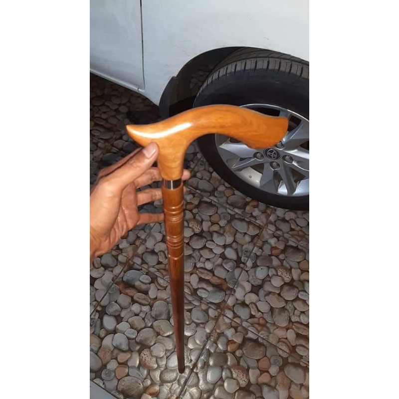 Tongkat jalan kayu gaharu asli