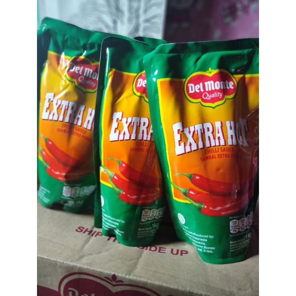 

saus saos delmonte Extra hot 1kg (untuk sementara barang kosong)
