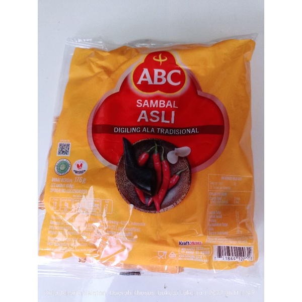 

Sambel ABC STIK 1 pak isi 22 pcs 8g sambal asli