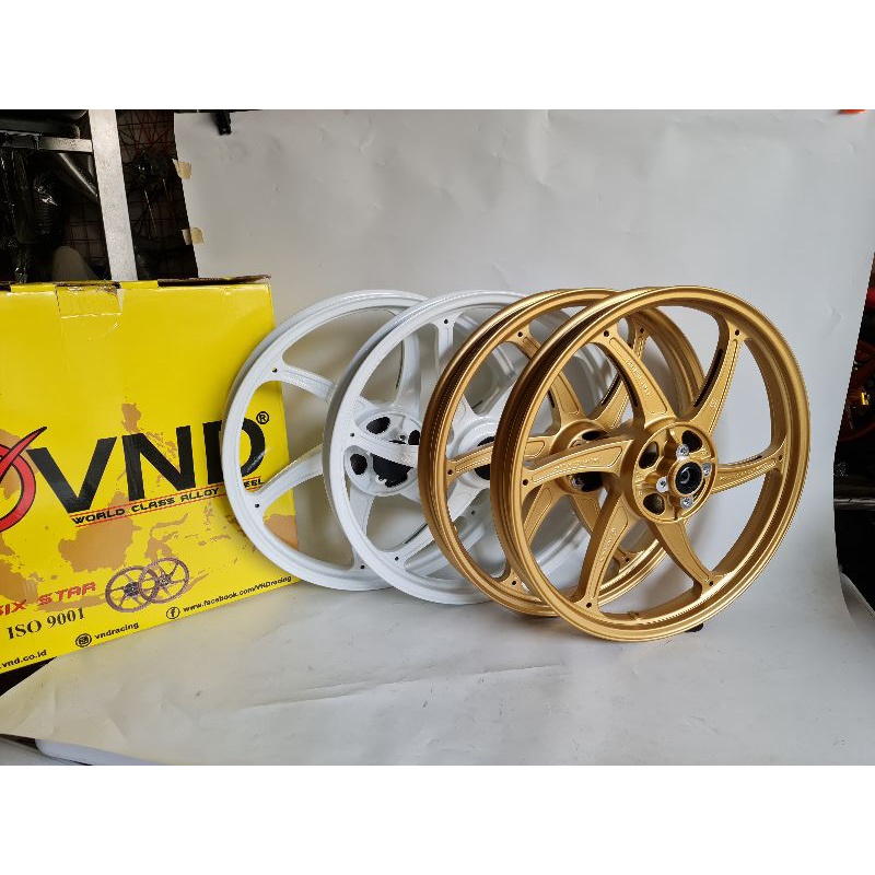 velg vnd six star suzuki satria120 2tak