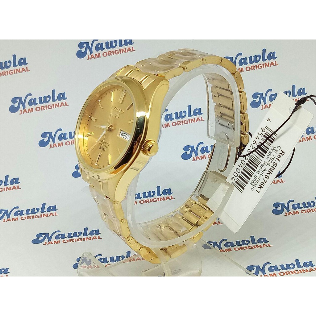 Seiko 5 Ladies SNK876K1 Gold Polished - Jam Tangan Wanita SNK876