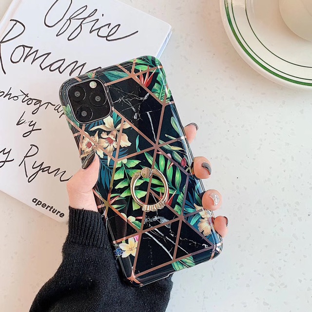 Chrime Floral Black Case iPhone Samsung Xiaomi Huawei P20 P30 Mate 30 pro A51 A71 A30s A50s A10 S20