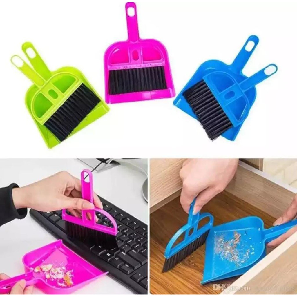 SAPU PENGKI MINI Set Mini Dustpan Serokan Mini Set Sapu Karpet Mobil Pembersih Meja Murah