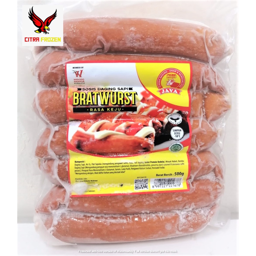 

Java Sosis Sapi Bratwurst Keju 500gr