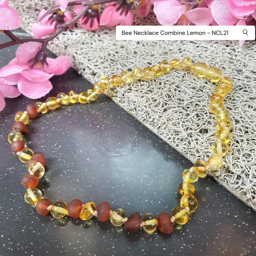 Kalung Amber Anak Premium Combine Lemon NCL21 By Amber Bee