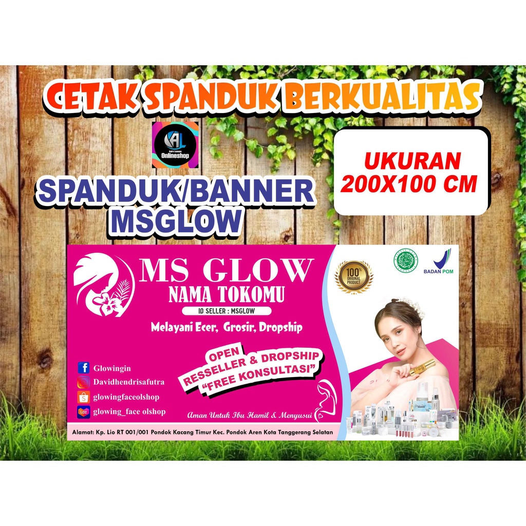 Banner, Spanduk MS Glow (Model B)