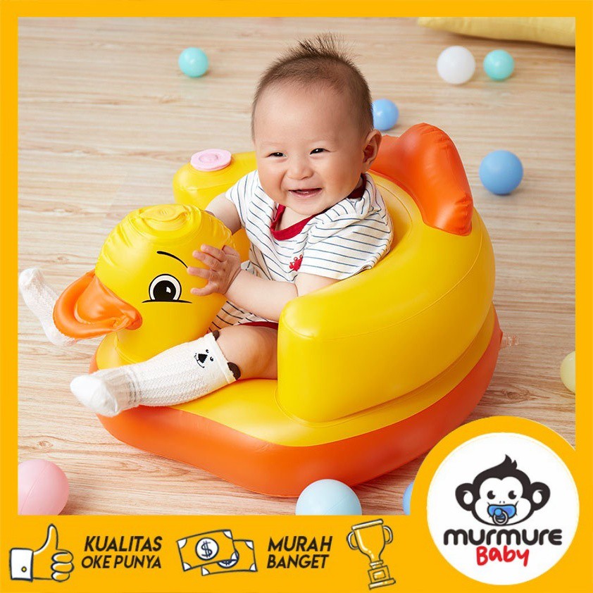 MURMURE.BABY | SOFA / KURSI POMPA BEBEK BAHAN PVC MUSIK/ KURSI BAYI BELAJAR DUDUK / SOFA TIUP LIPAT