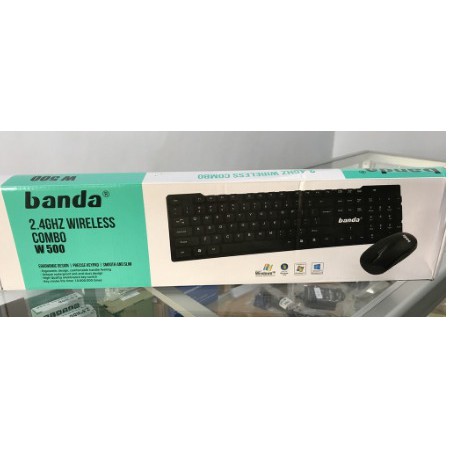 COMBO KEYBOARD MOUSE WIRELESS BANDA W 500 - W500 WIRELESS FREE BATTERY