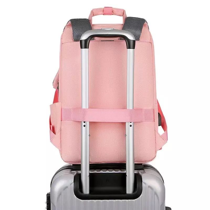 Tas Laptop Backpack Ransel Nylon Waterproof 14 15 16 inch with USB Port