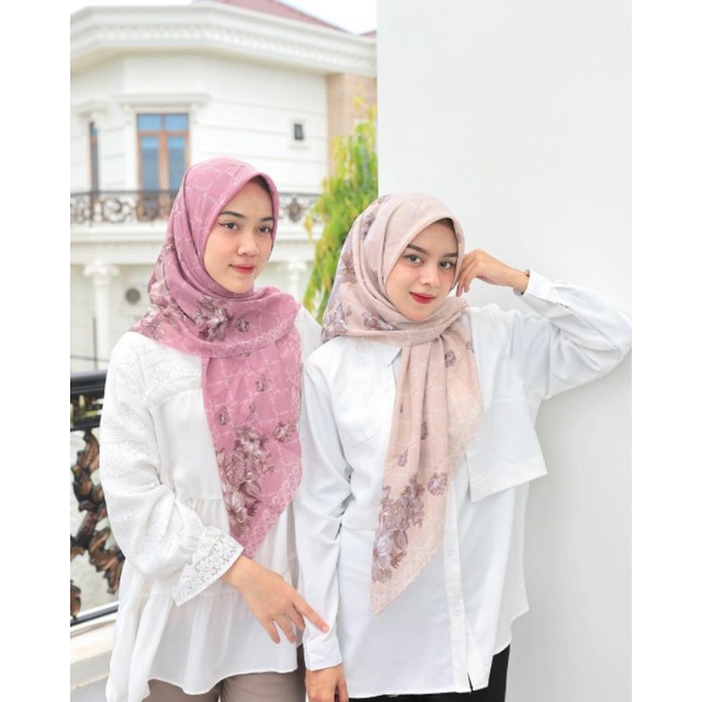HIJAB VOAL LC 2 Trend terbaru fashion ootd muslim wanita jilbab segi empat cantik laser cut kerudung